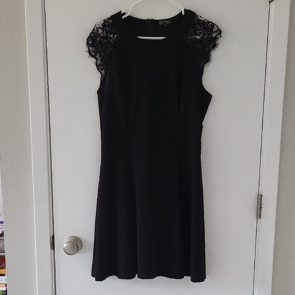 Black Lace Accent Dress
